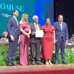 Wellington Mangueira recebe homenagem nos 90 anos da OAB/SE por sua história de dedicação à advocacia