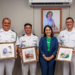 Prefeita Emília recebe comandante do 2º Distrito Naval da Marinha do Brasil